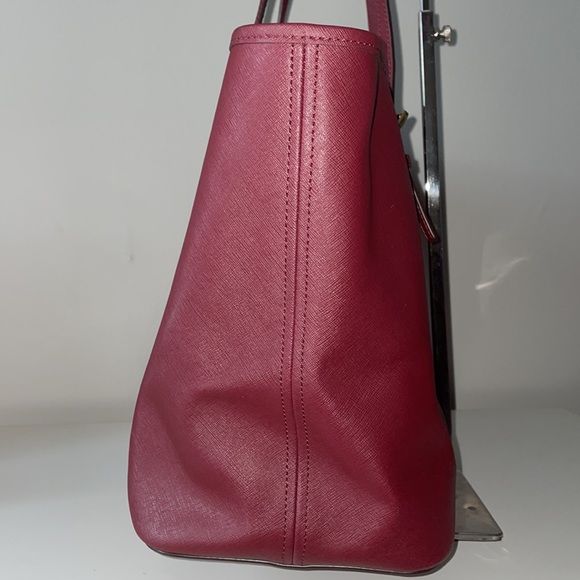 Michael Kors Jet Set Travel Bag/Tote Purse Burgundy - Picture 2 of 14